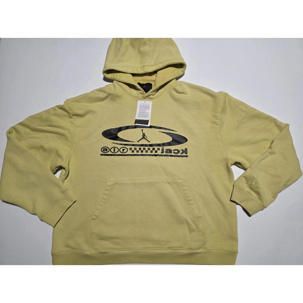 Jordan x Travis Scott Pullover Hoodie Celery FQ7821-308 Size Large Cactus Jack